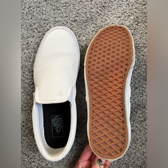 ❗️SOLD ❗️ Slip - On Leather Vans - Picture 3 of 4